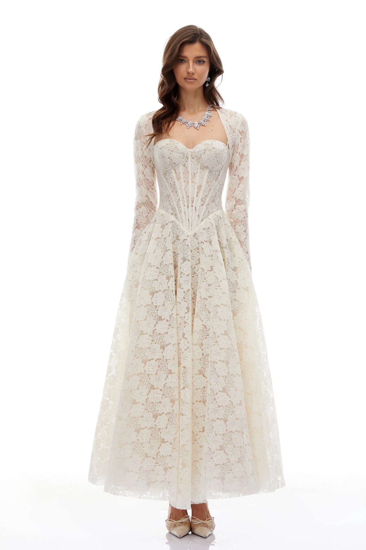 Celina Lace Corset Maxi Gown