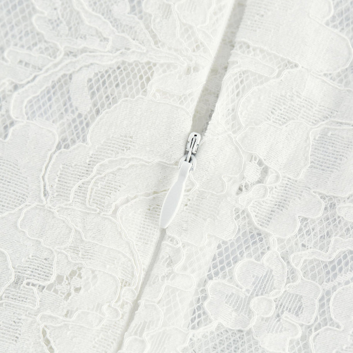 Céline Midi Dress - Romantic Flared Sleeves - Delicate Lace Trim - A - Line Silhouette - Ruffled Hemline - Concealed Zipper