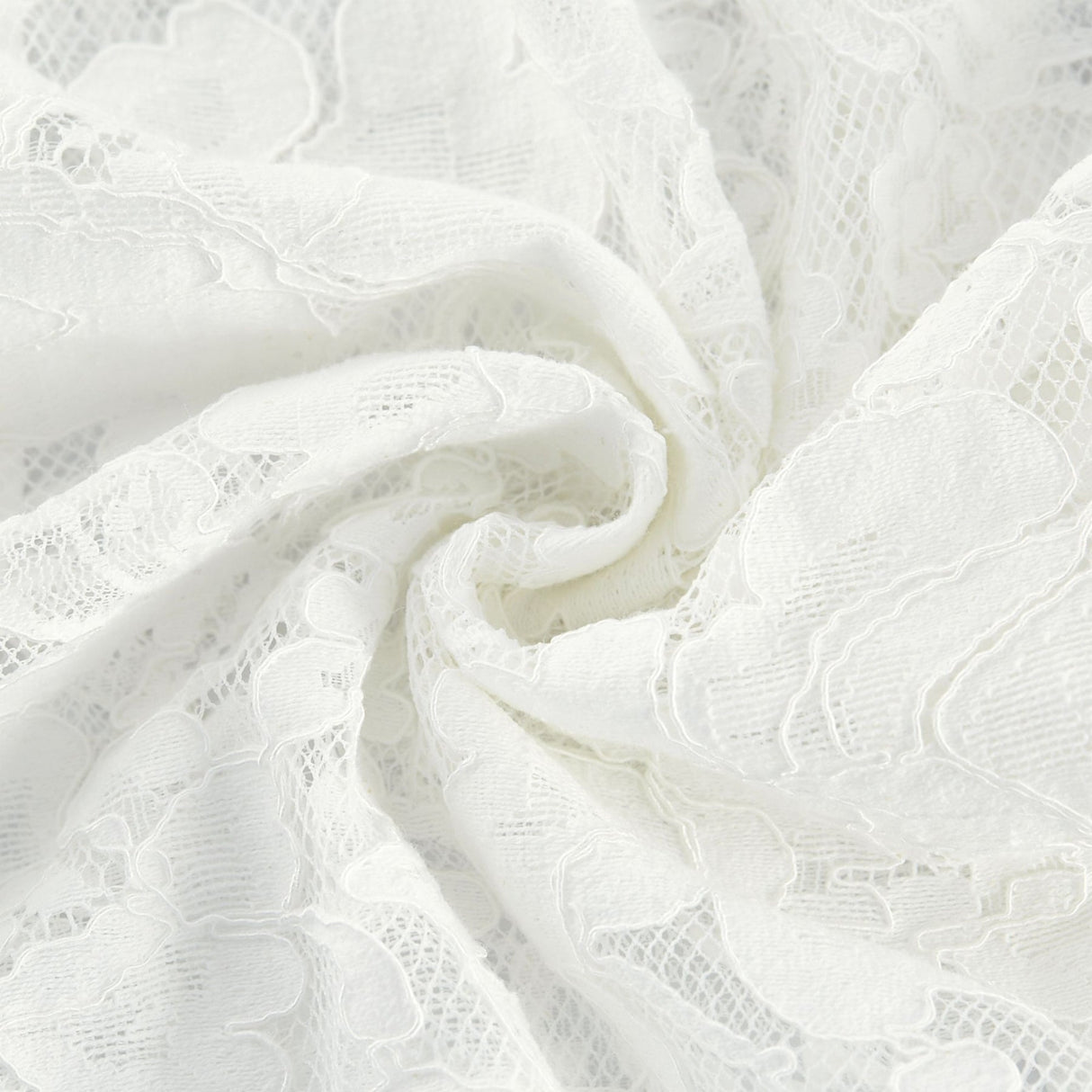 Céline Midi Dress - Romantic Flared Sleeves - Delicate Lace Trim - A - Line Silhouette - Ruffled Hemline - Concealed Zipper