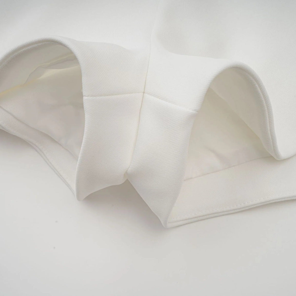 Charleigh Mini Dress White Ribbon Ruched Layered