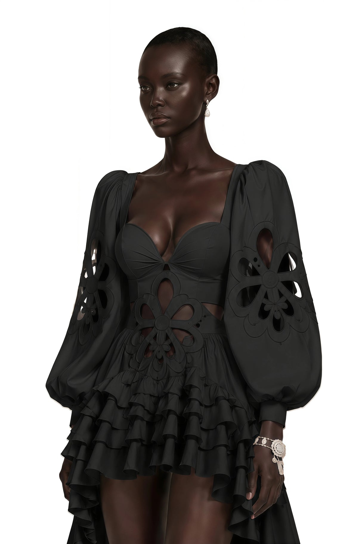 Charles Black CutOut Asymmetrical Maxi Dress
