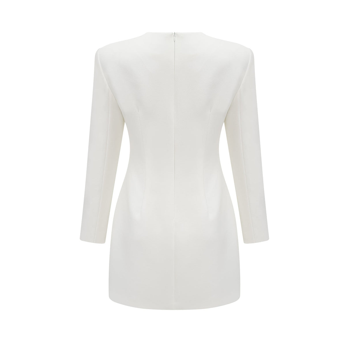 Charlotte Mini Dress - Long Sleeve - Faux - Flower & Sequin Detailing - Crystal Embellishment