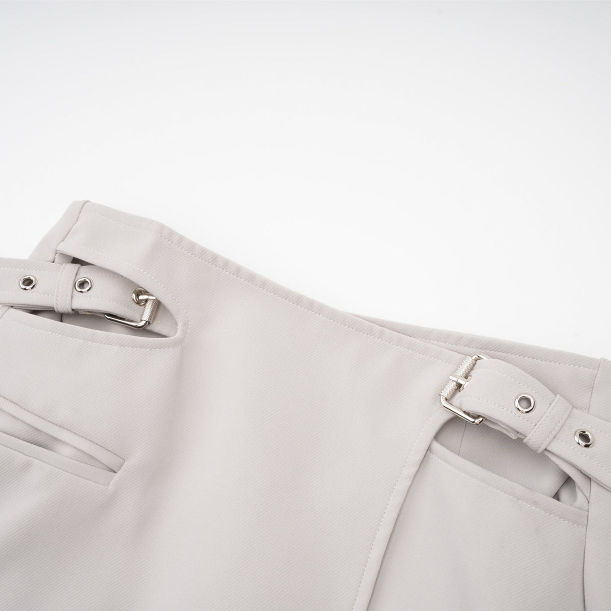 Chelsea Blazer & Skirt - Wool Blend Matching Set - tone Hardware - Wrap Design