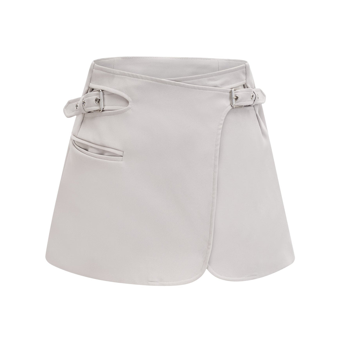 Chelsea Blazer & Skirt - Wool Blend Matching Set - tone Hardware - Wrap Design