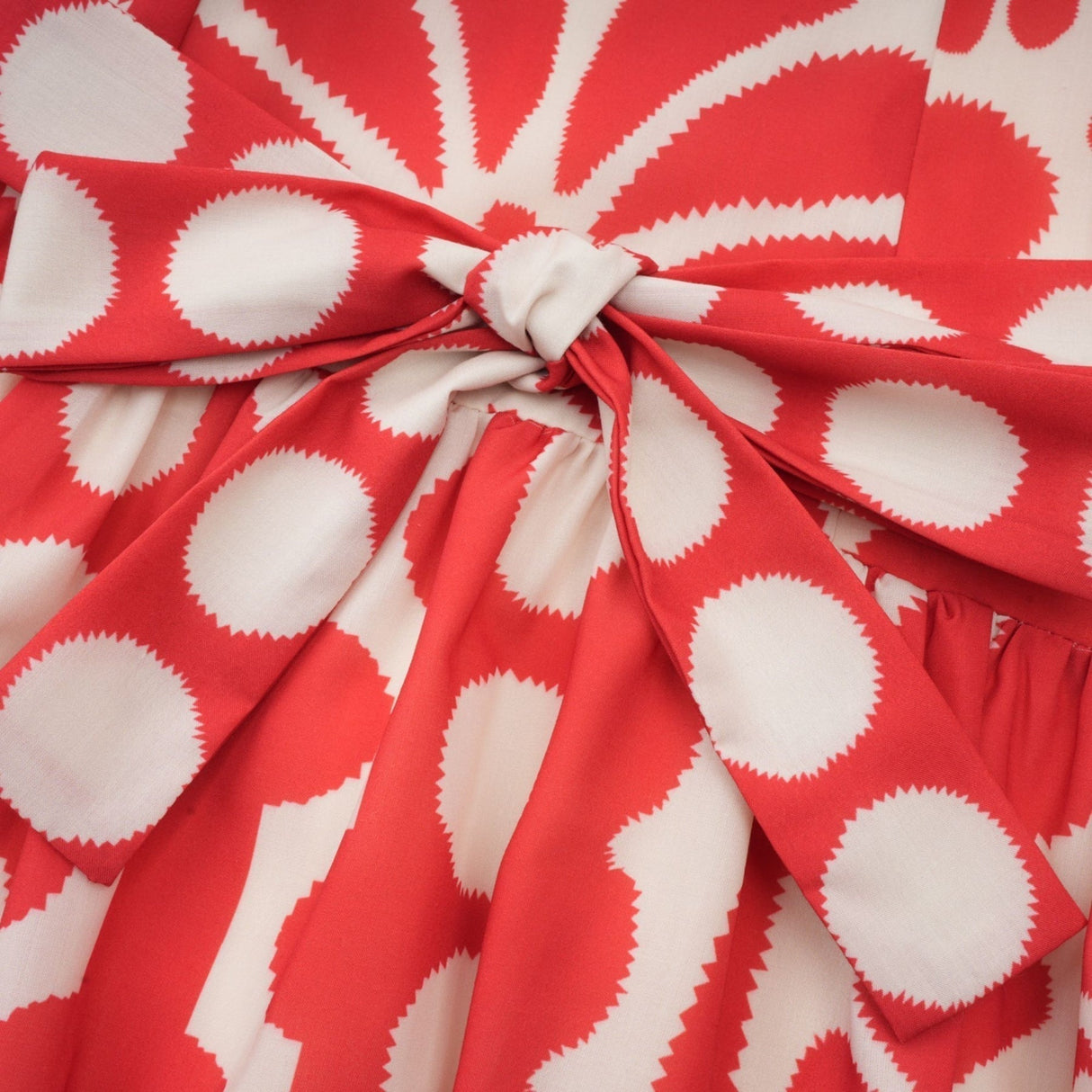 Cherish Midi Dress - Sleeveless Wide Strap Graphic Waist Tie Zip Closure Flattering Length