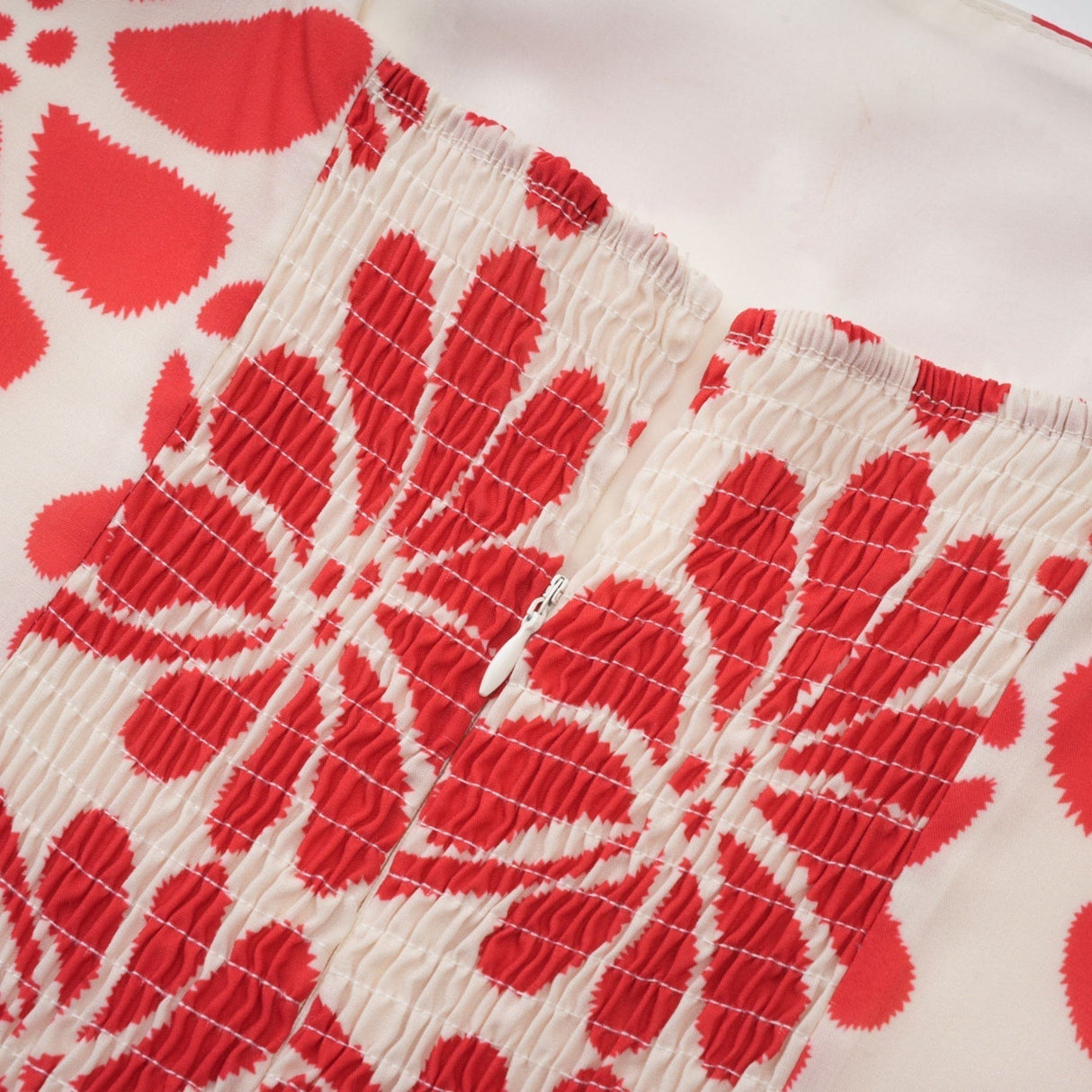 Cherish Midi Dress - Sleeveless Wide Strap Graphic Waist Tie Zip Closure Flattering Length