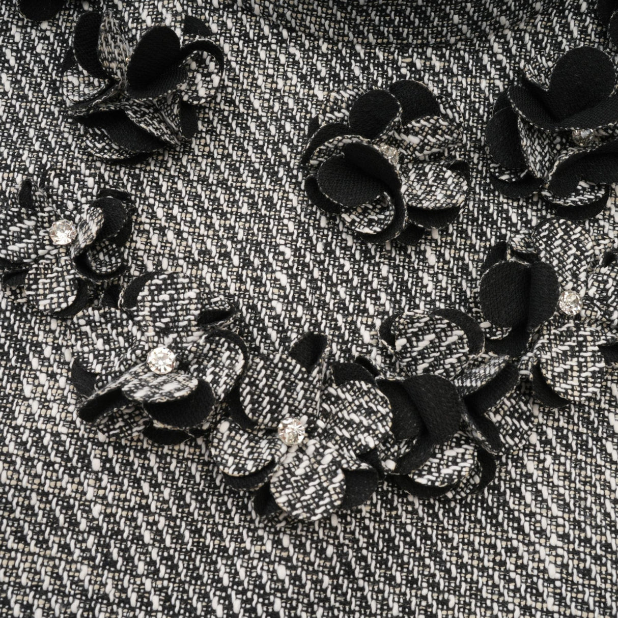 Cherish Mini Dress - Crew Neck - Sleeveless - Faux - Flower Detailing - A - Line Silhouette