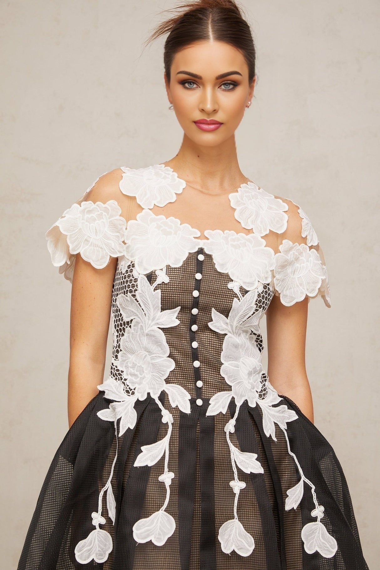 Cheyenne Mini Dress - Color Blocked Design - Cap Sleeves - Cinched Waist - Pleated Detailing