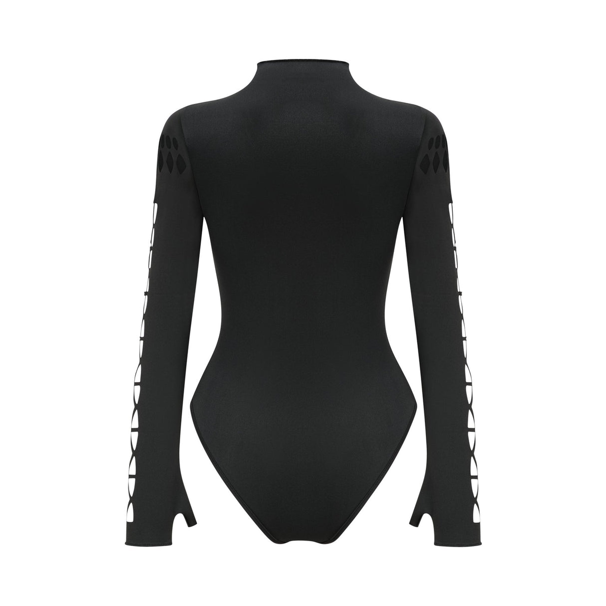 Chiara Bodysuit - Mock Neck - Cut - Out Design - Bodycon Fit - Long Sleeves