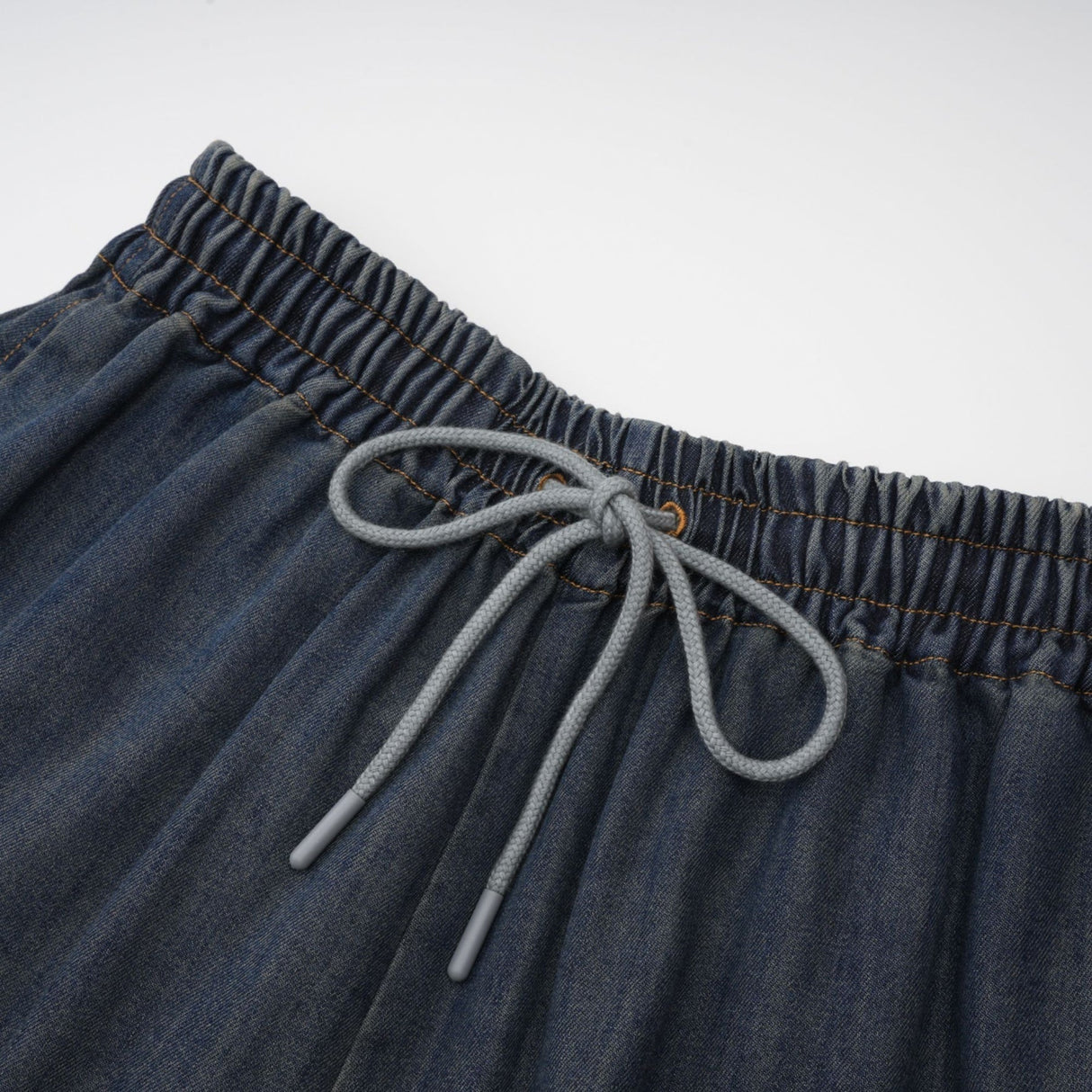 Chiara Top & Shorts - Denim Blend - Lace Detailing - Elasticated Waistband - Side Pockets