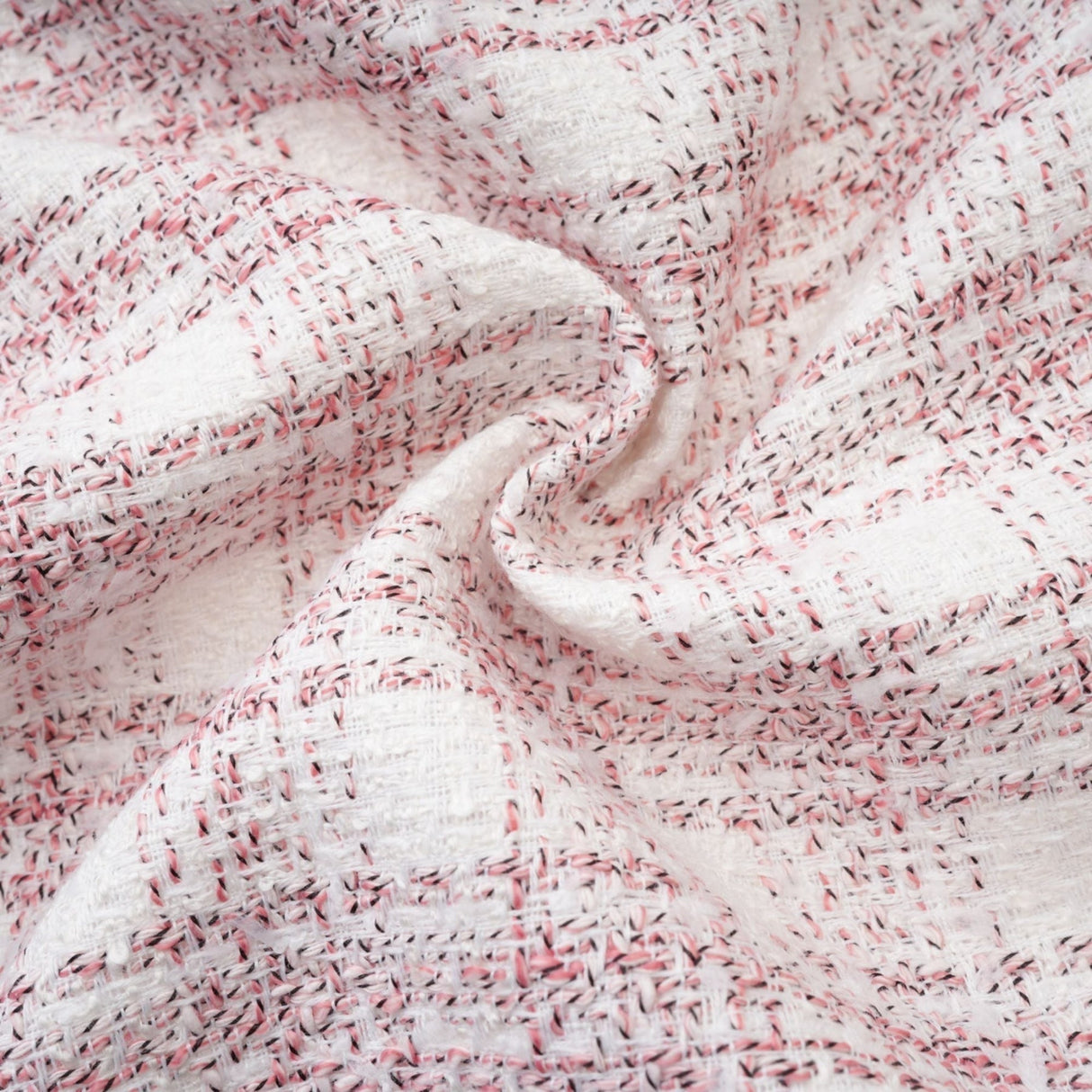 Chloe Tweed Outfit - Cropped Top with Lapels - Short Sleeves - Button Fastening - Mini Skirt with Side Zip - Straight Hem - Chic Matching Set