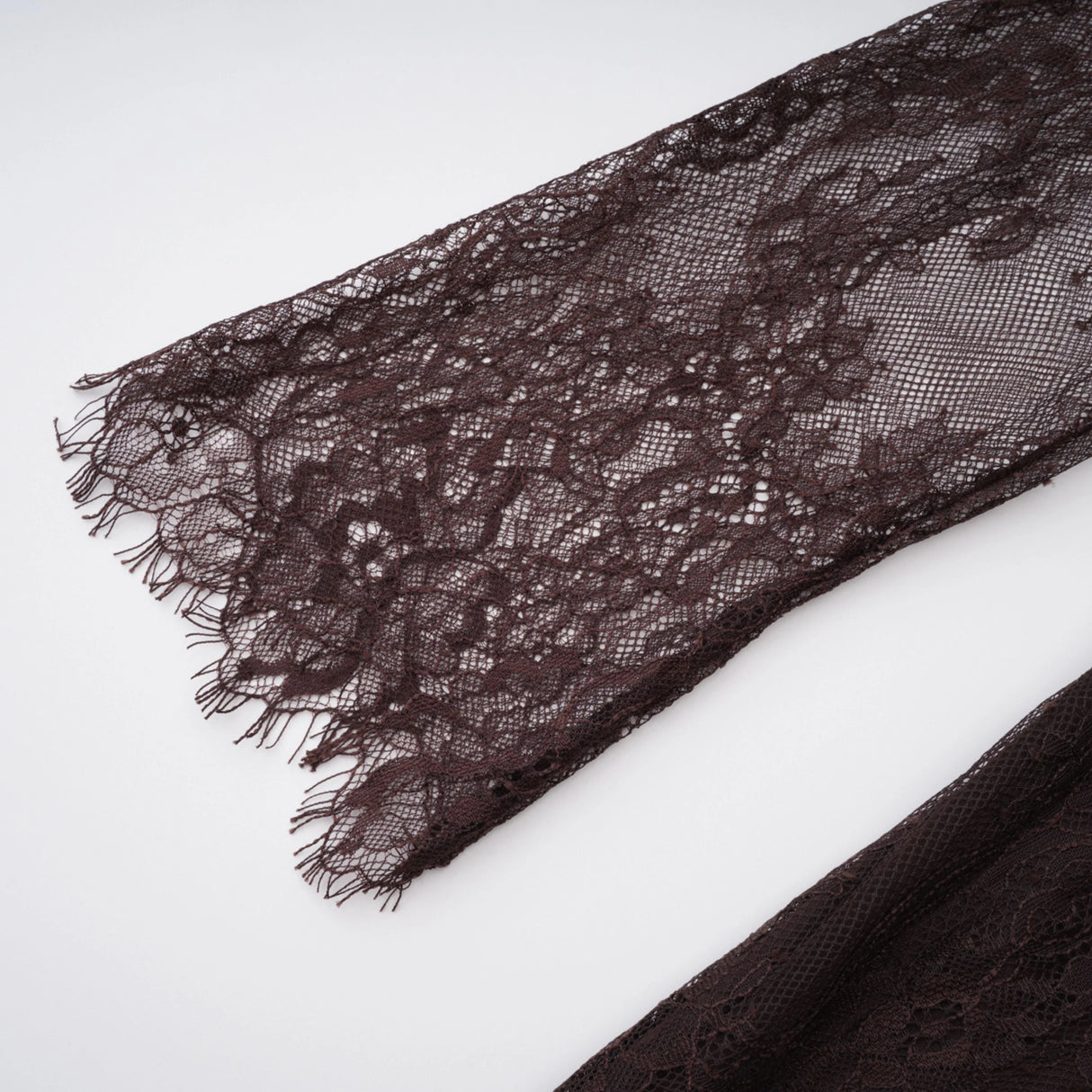 Christa Brown Floral Lace Maxi Dress with Cape