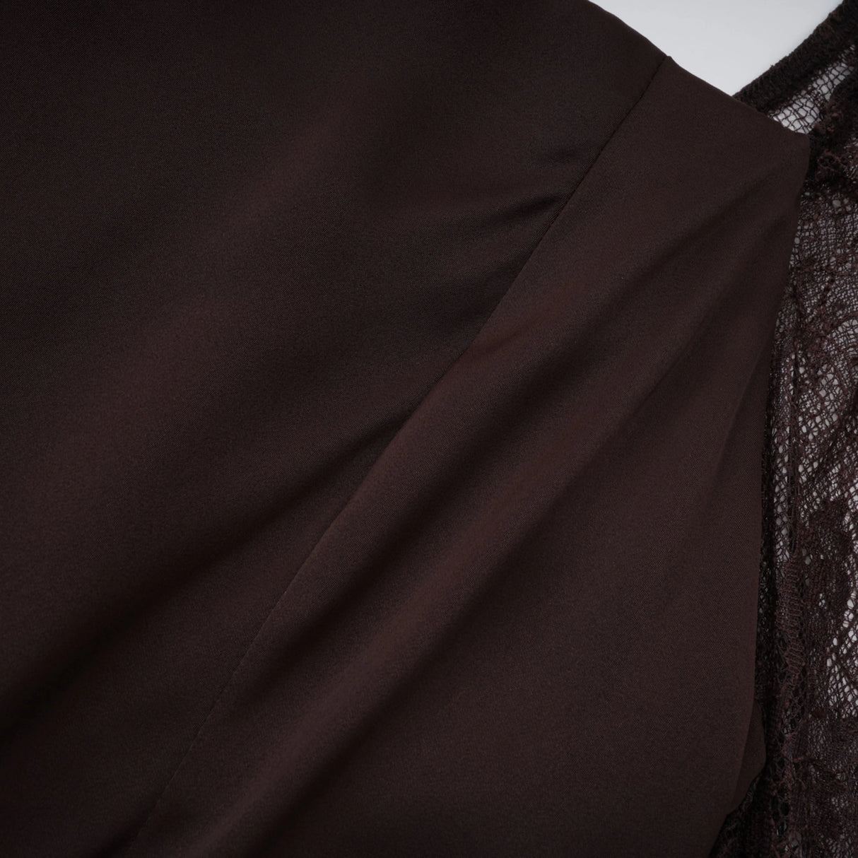 Christa Brown Floral Lace Maxi Dress with Cape