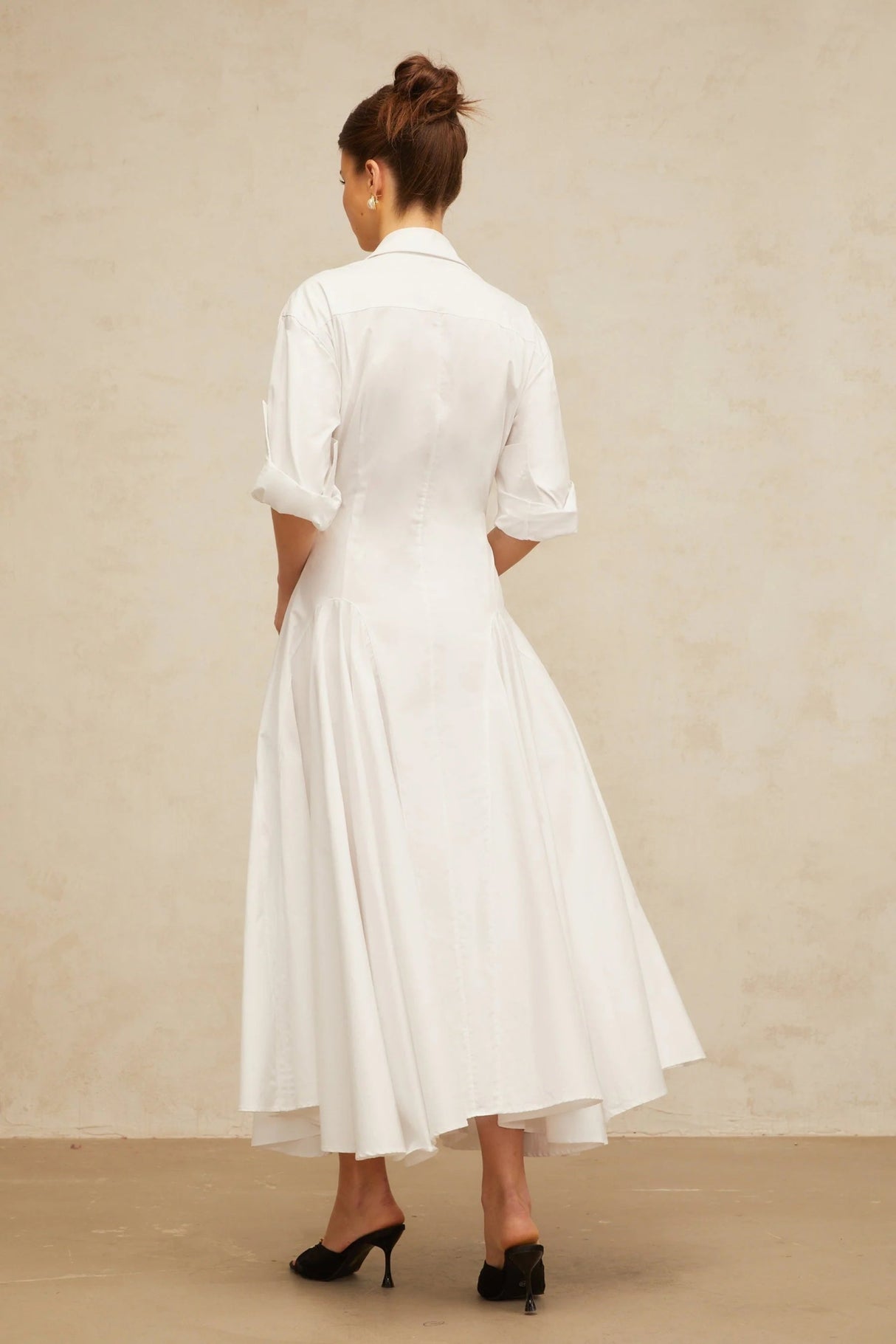 Clara Shirt Dress with Quality Craftsmanship in White