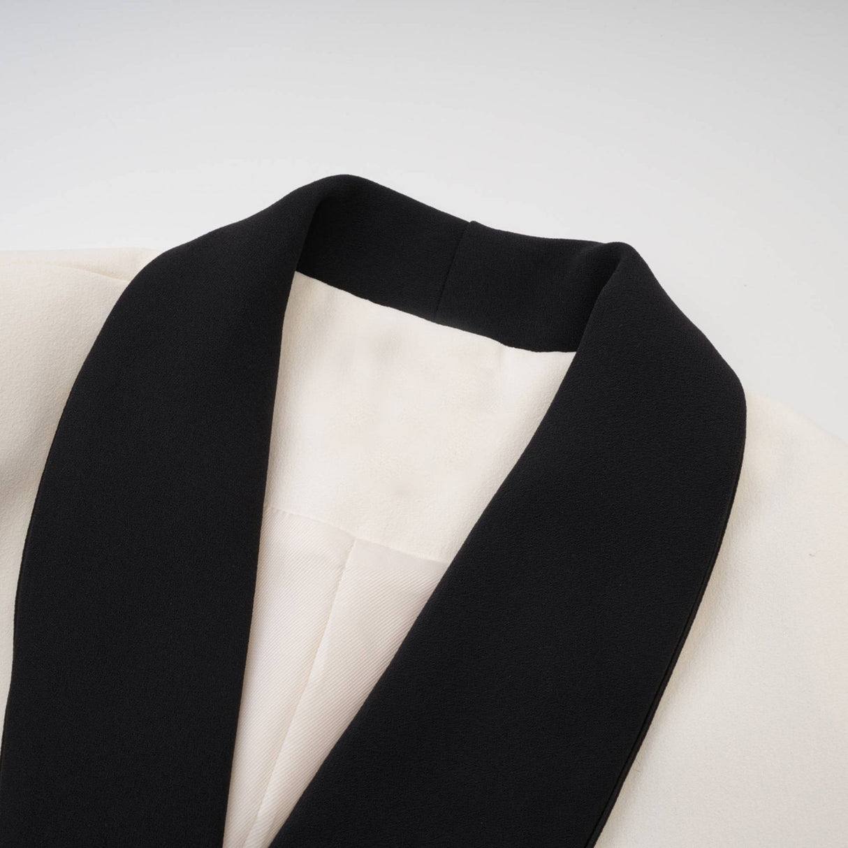 Clarissa Jacket & Skirt - Tonal Lapels - Contrast Colors - Panelled Design - Front Button Detailing