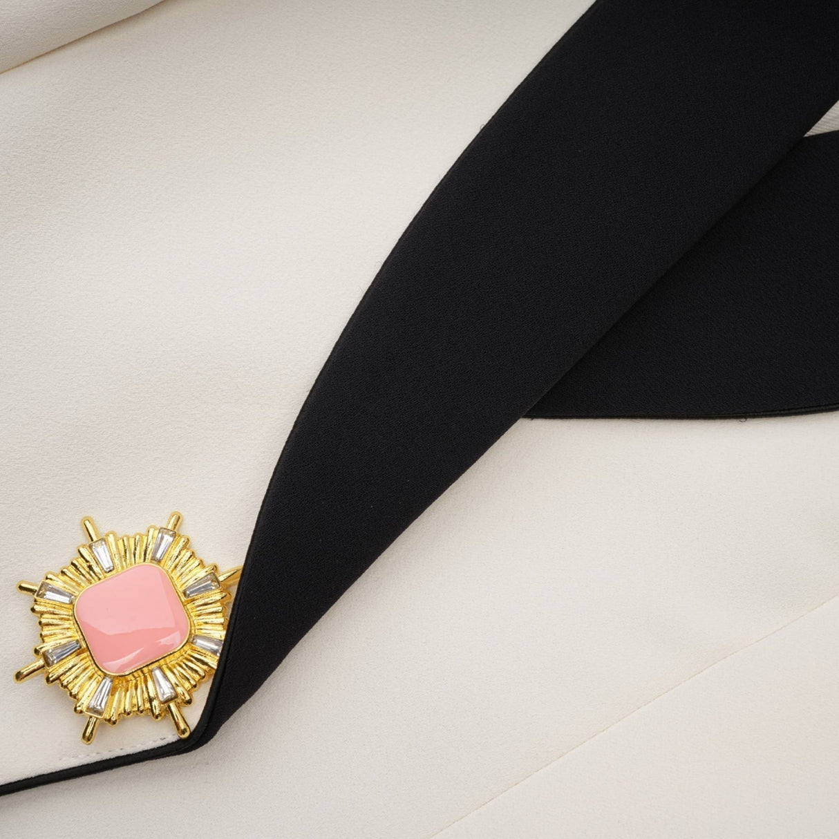 Clarissa Jacket & Skirt - Tonal Lapels - Contrast Colors - Panelled Design - Front Button Detailing