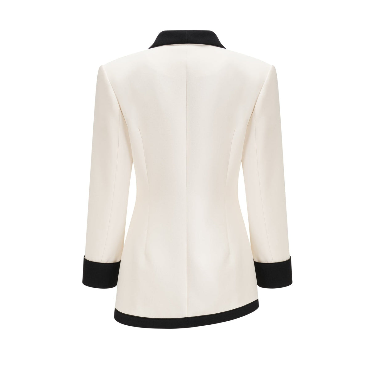 Clarissa Jacket & Skirt - Tonal Lapels - Contrast Colors - Panelled Design - Front Button Detailing