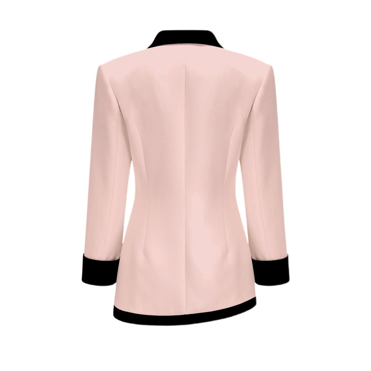 Clarissa Jacket & Skirt - Tonal Lapels - Contrast Colors - Panelled Design - Front Button Detailing