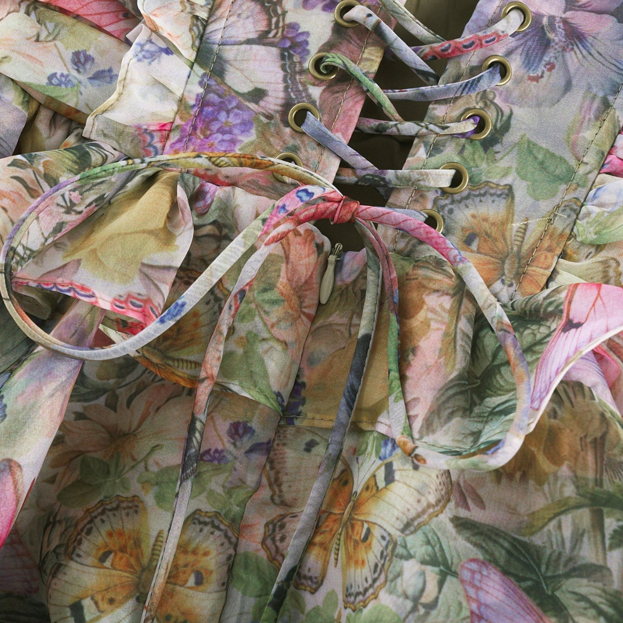 Clarissa Mini Dress - Sleeveless - Floral Print - Bustier Style - High Waist - Tiered Design