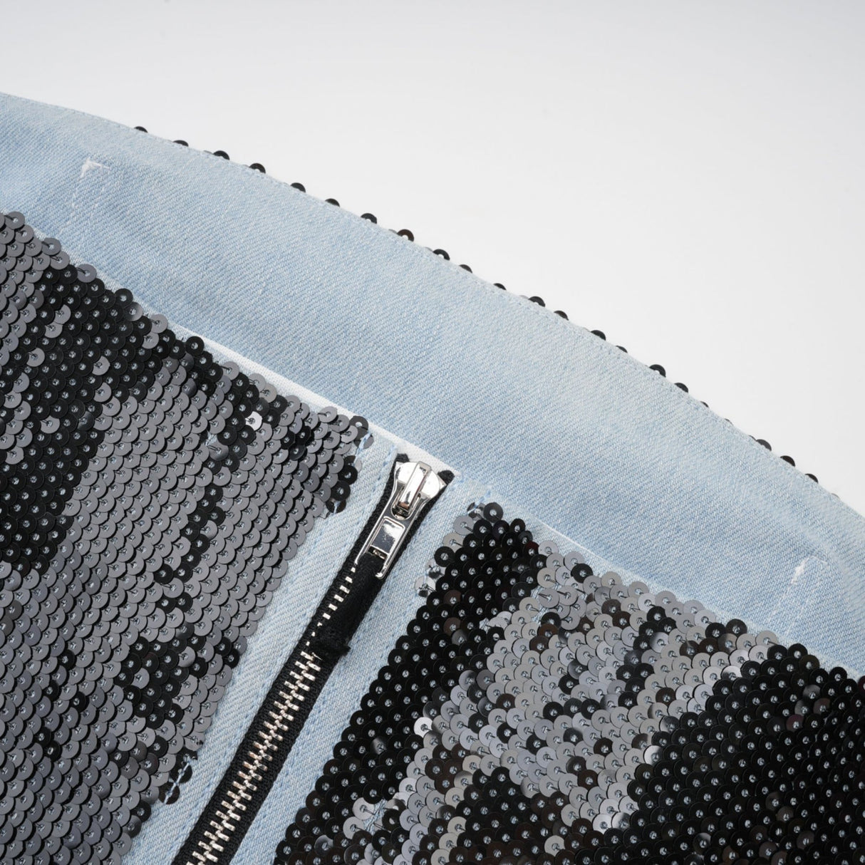 Clarissa Sequin Mini Dress - Sleeveless - Off the Shoulder - Corset Style - Embellished with Sequins