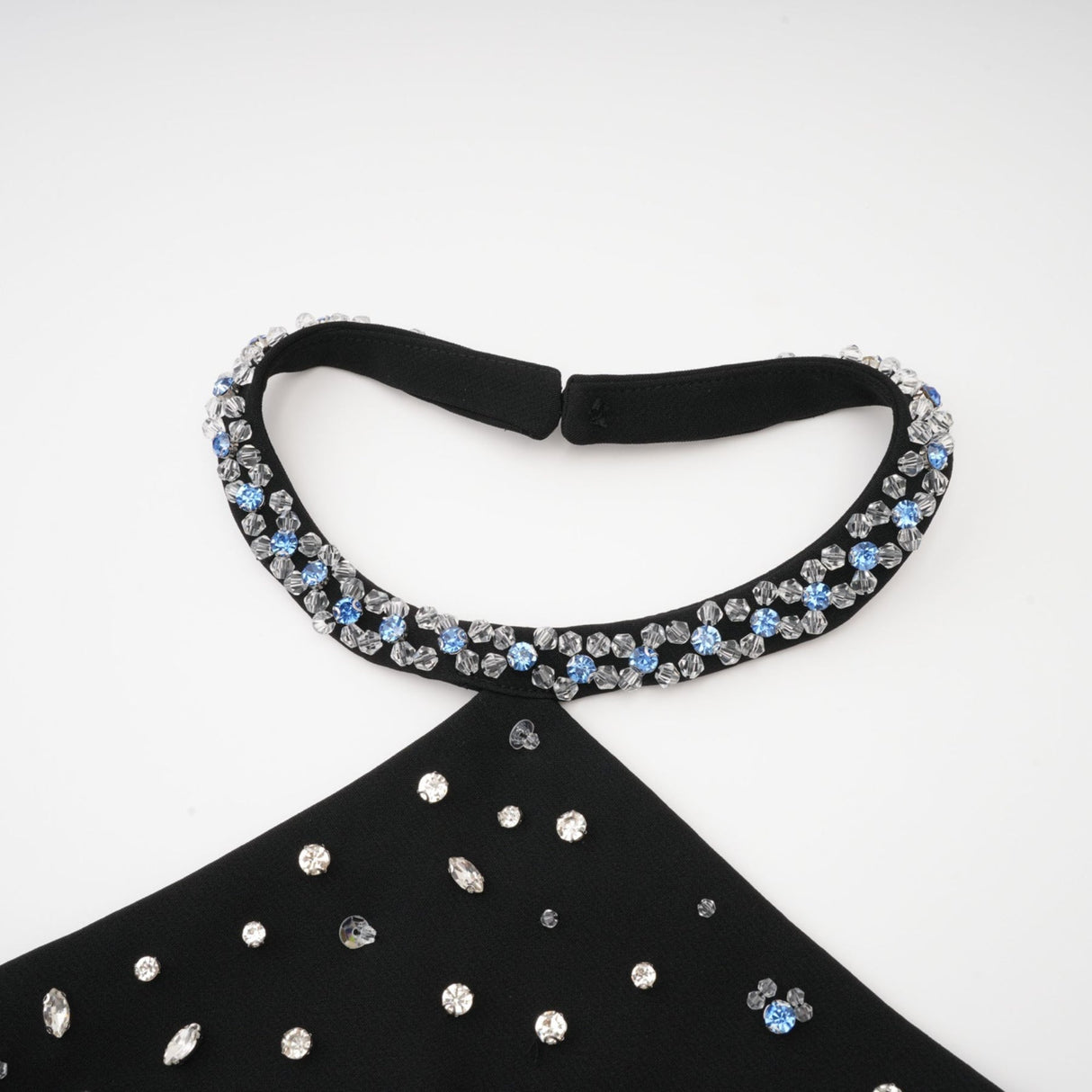 Clarissa Skirt & Top Set - Halterneck Top - Crystal Embellishment - Rear Zip Fastening - Cropped Design