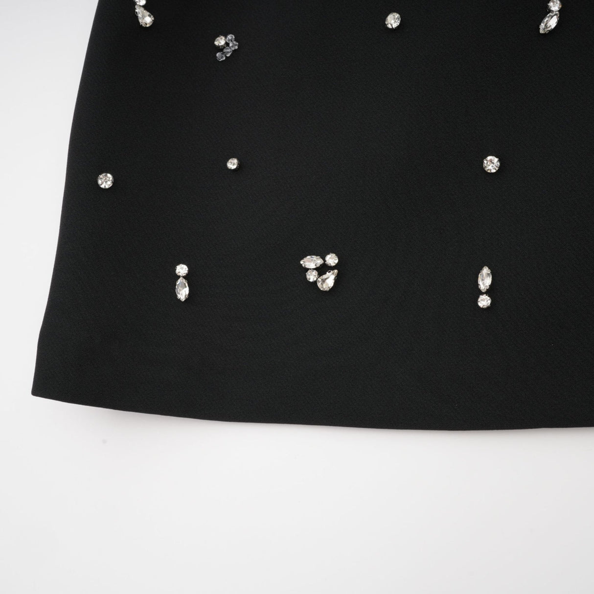 Clarissa Skirt & Top Set - Halterneck Top - Crystal Embellishment - Rear Zip Fastening - Cropped Design