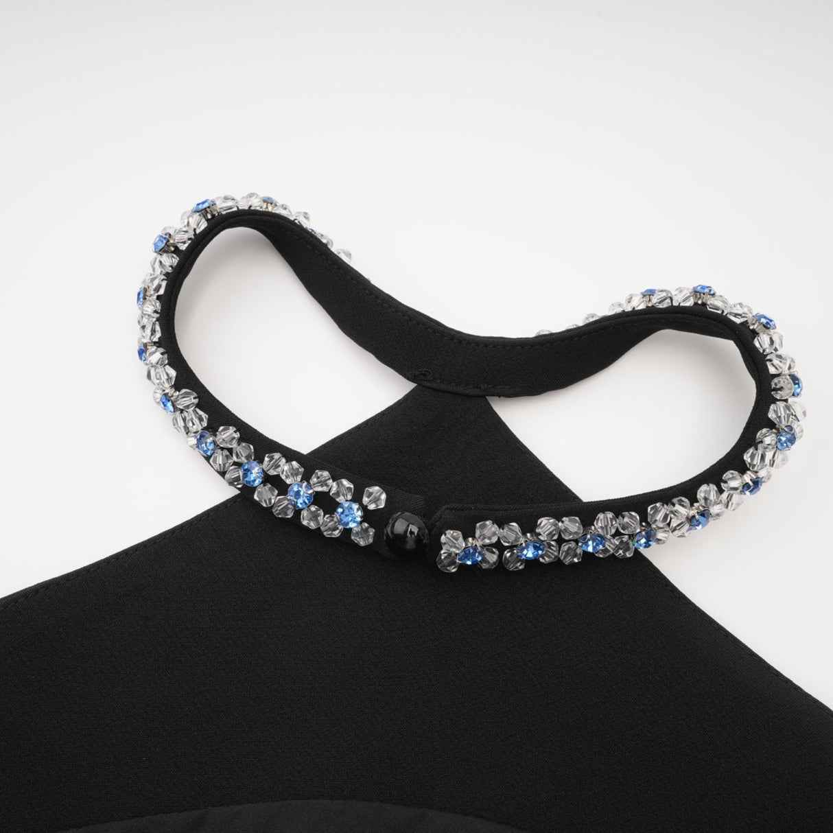 Clarissa Skirt & Top Set - Halterneck Top - Crystal Embellishment - Rear Zip Fastening - Cropped Design