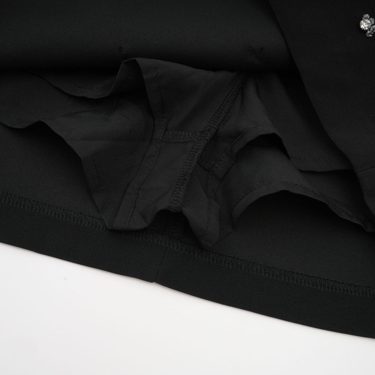 Clarissa Skirt & Top Set - Halterneck Top - Crystal Embellishment - Rear Zip Fastening - Cropped Design