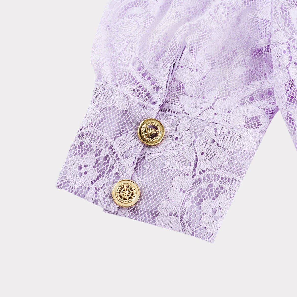 Colomba Skirt & Top Set - Lace Embroidery - Notched Lapels - Faux - Flower Embellishment - Mini Length