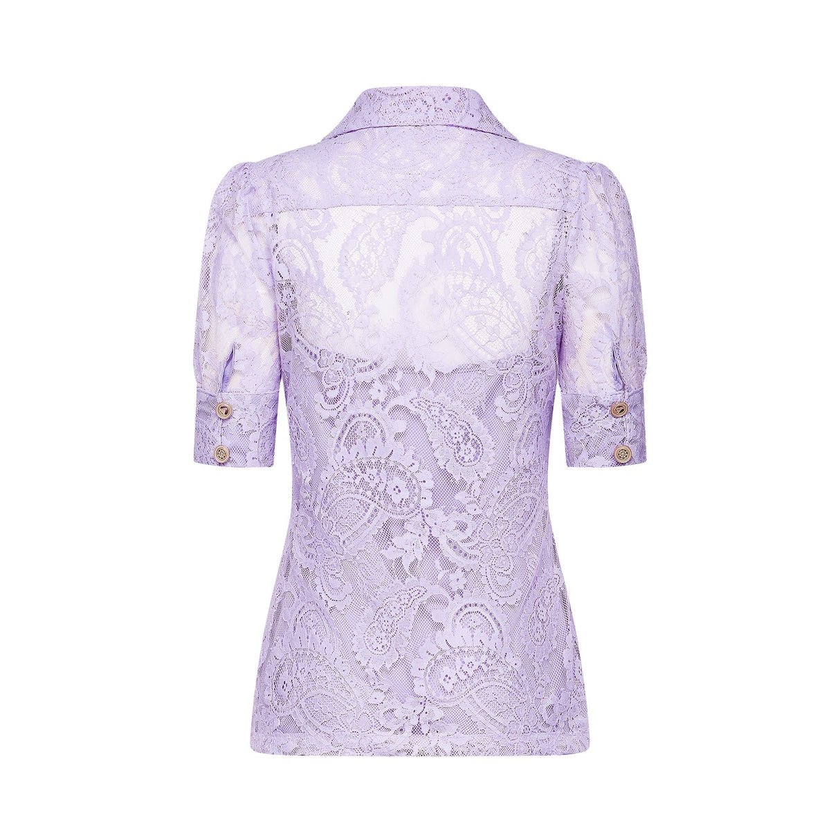 Colomba Skirt & Top Set - Lace Embroidery - Notched Lapels - Faux - Flower Embellishment - Mini Length