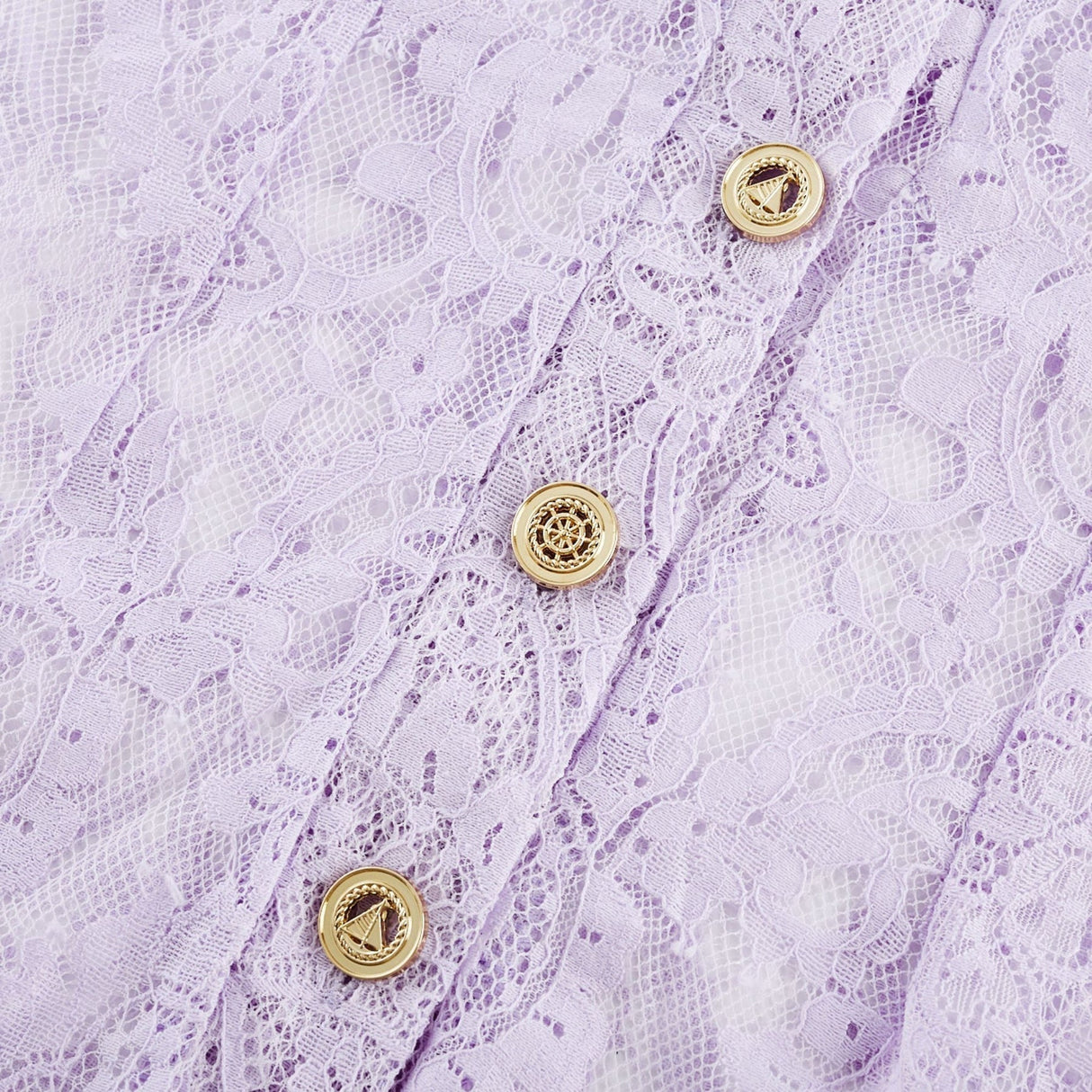 Colomba Skirt & Top Set - Lace Embroidery - Notched Lapels - Faux - Flower Embellishment - Mini Length