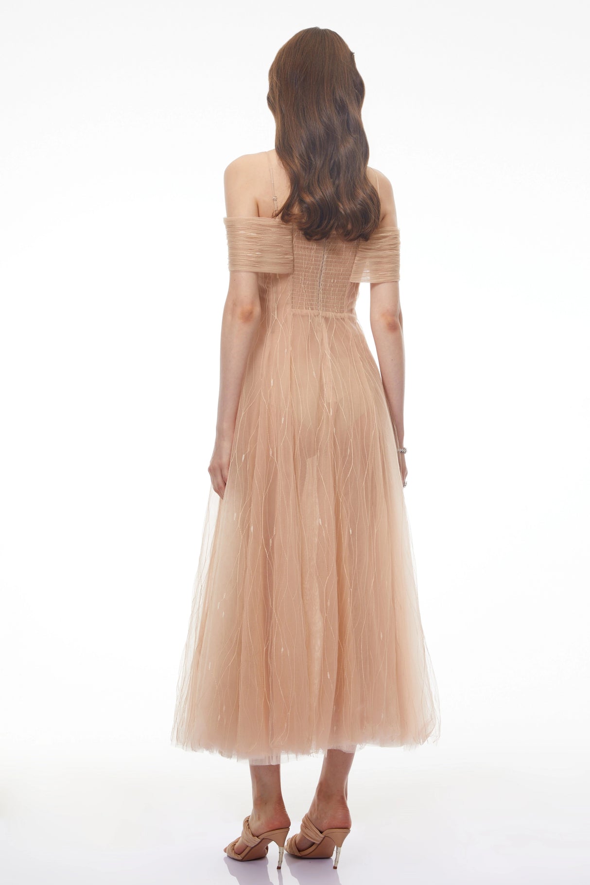 Costanza Pink Sweetheart Ruched Maxi Dress