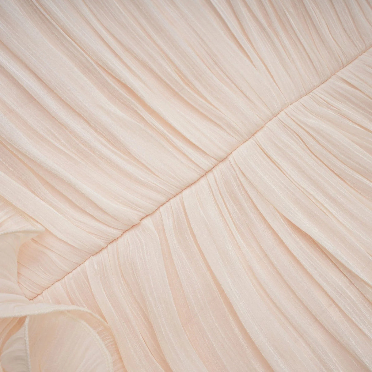 Dakota Maxi Dress Ruffled Pleated Neutral Glitter Strapless & Corset