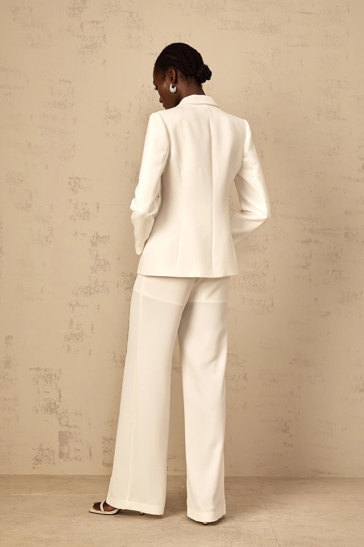 Dallas Blazer & Trousers Set Rhinestone & Wide Leg