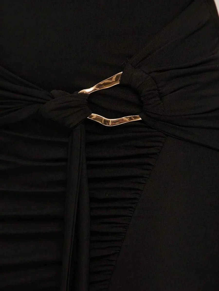 Dallas Maxi Dress - Refined Style - High Stretch Fabric - Slim Fit - Sleeveless - Square Neck Neckline - Wedding Occasion - Premium Quality