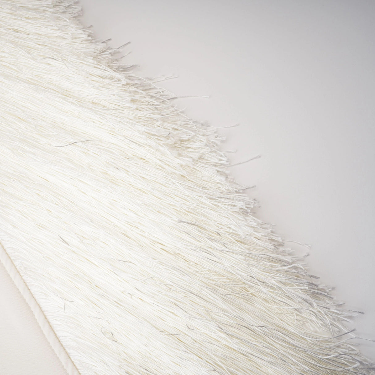 Damla Cream Asymmetrical Maxi Dress with Fringe