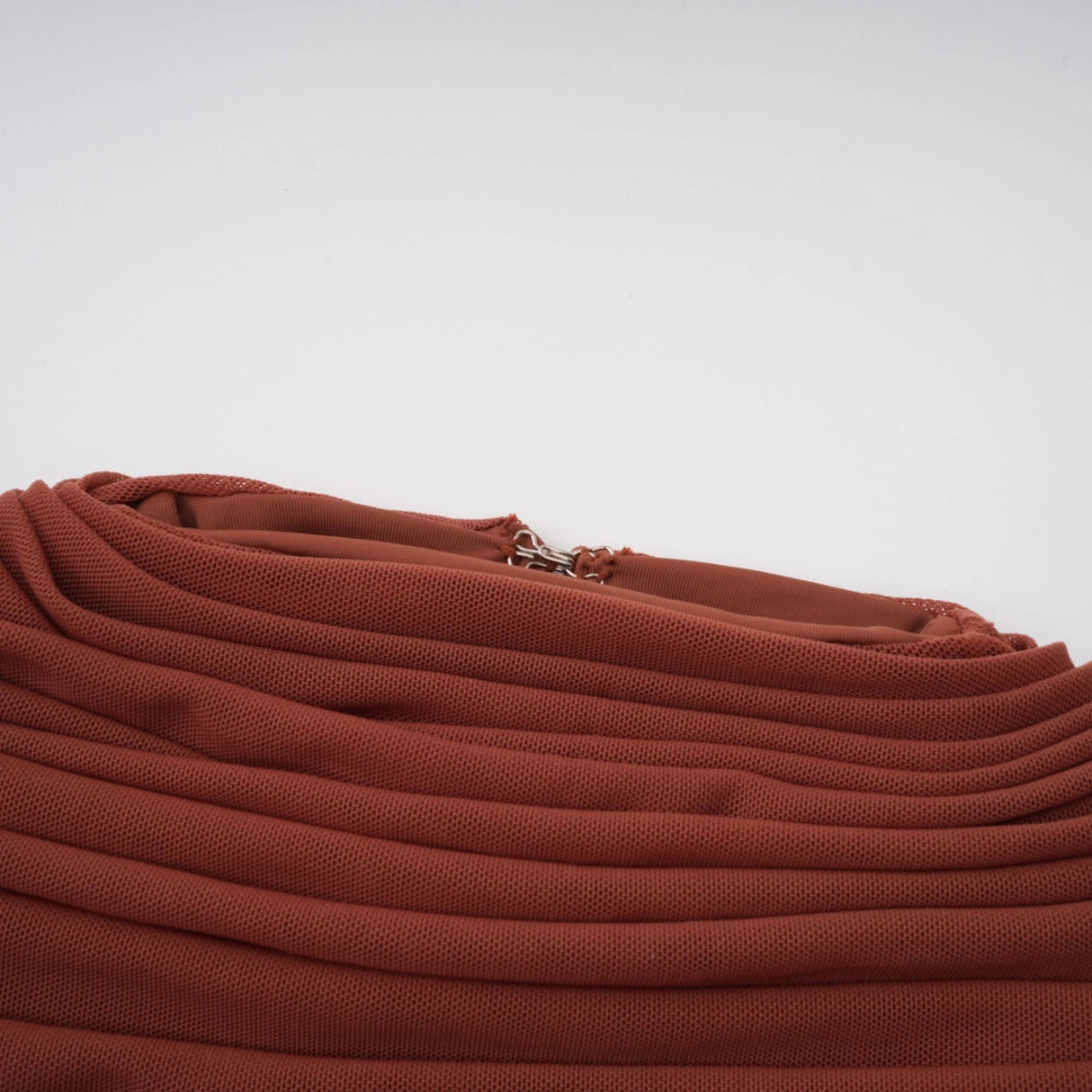Danaé Brown Shirredeffect Draped Maxi Dress
