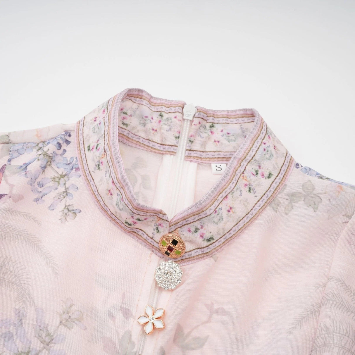 Daniela Mini Dress Light - Pink Floral Print & Belted Waist