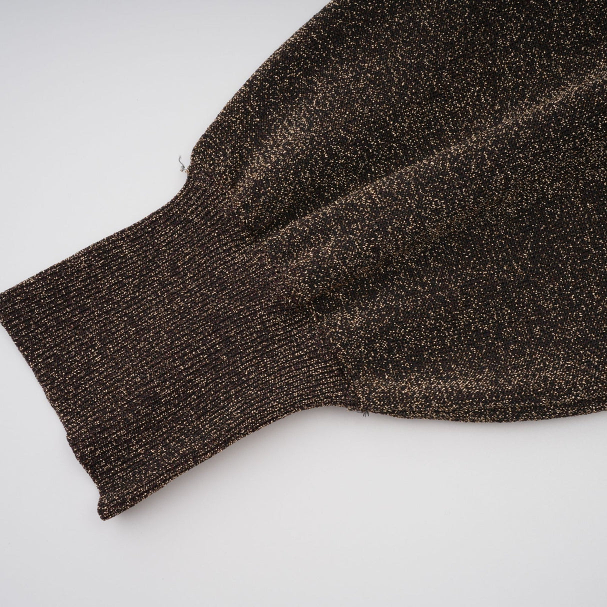 Daphne Midi Dress - Long Sleeves - Metallic Threading - Ribbed Knit - Flared Skirt - Elegant Midi Length