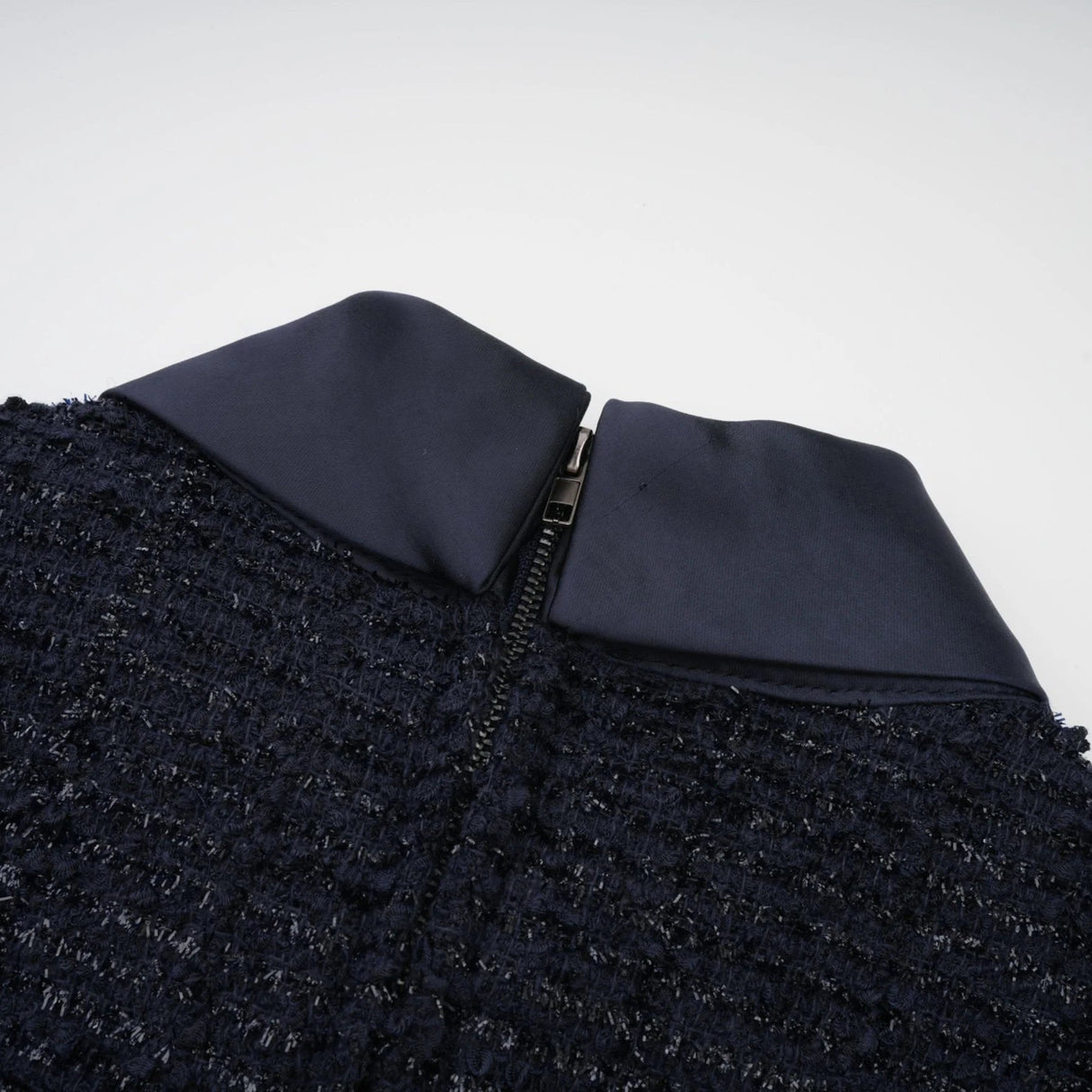 Dayana Maxi Dress Navy Blue Detachable Skirt Crystal Buttons