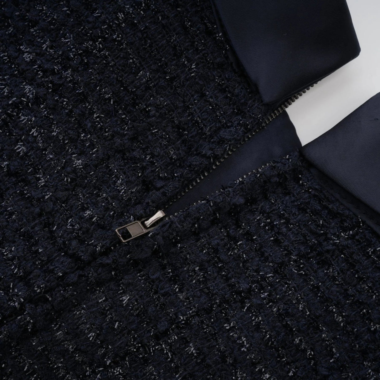 Dayana Maxi Dress Navy Blue Detachable Skirt Crystal Buttons