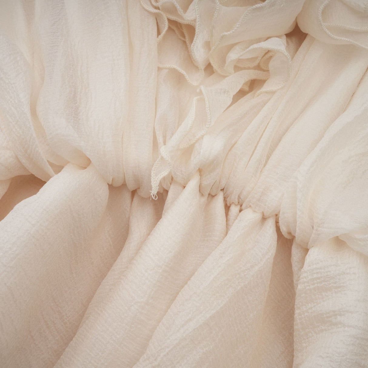 Debora Mini Dress – V - neck – Floral Appliqué – Ruffled Detailing