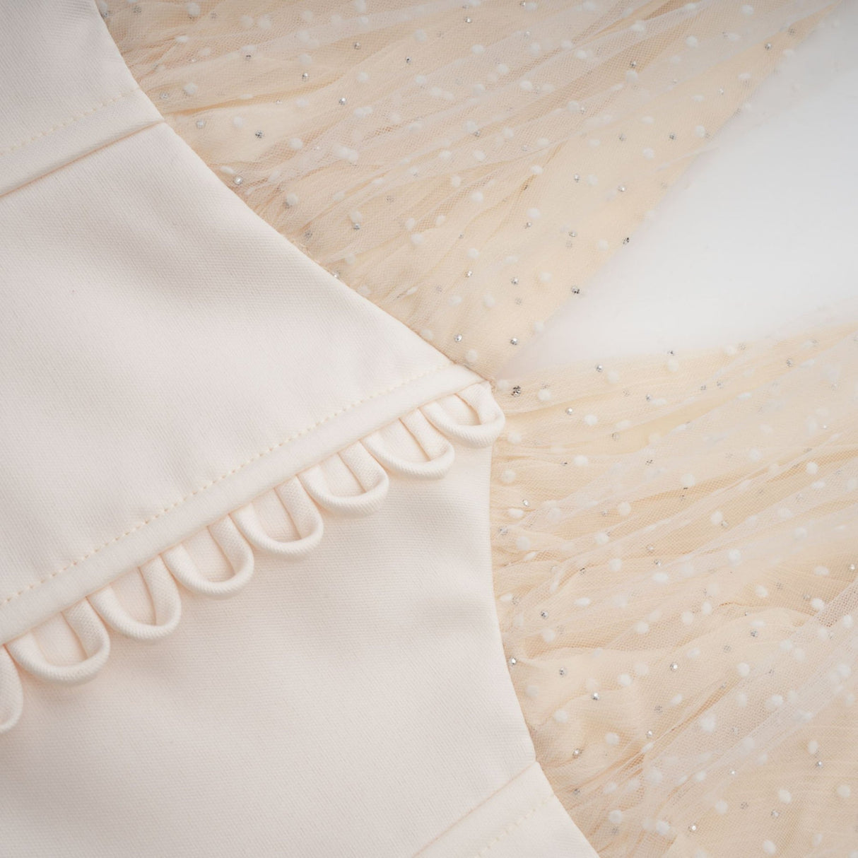 Delaney Midi Dress - Halterneck Sleeveless Tulle Cinched Waist Ankle - Length Zip Fastening