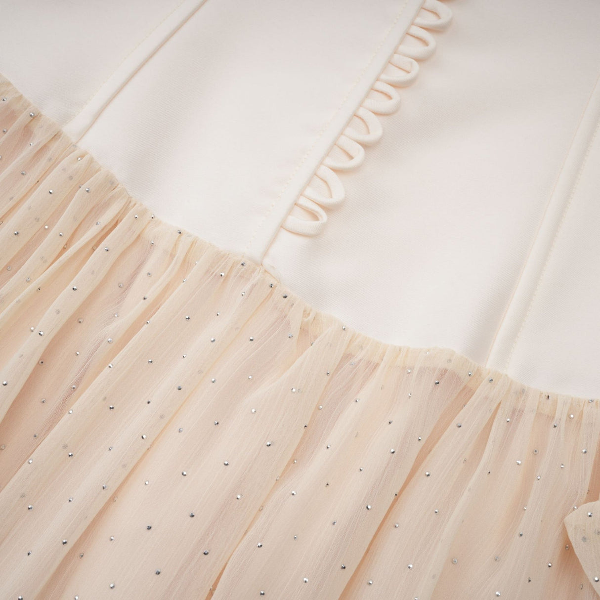 Delaney Midi Dress - Halterneck Sleeveless Tulle Cinched Waist Ankle - Length Zip Fastening