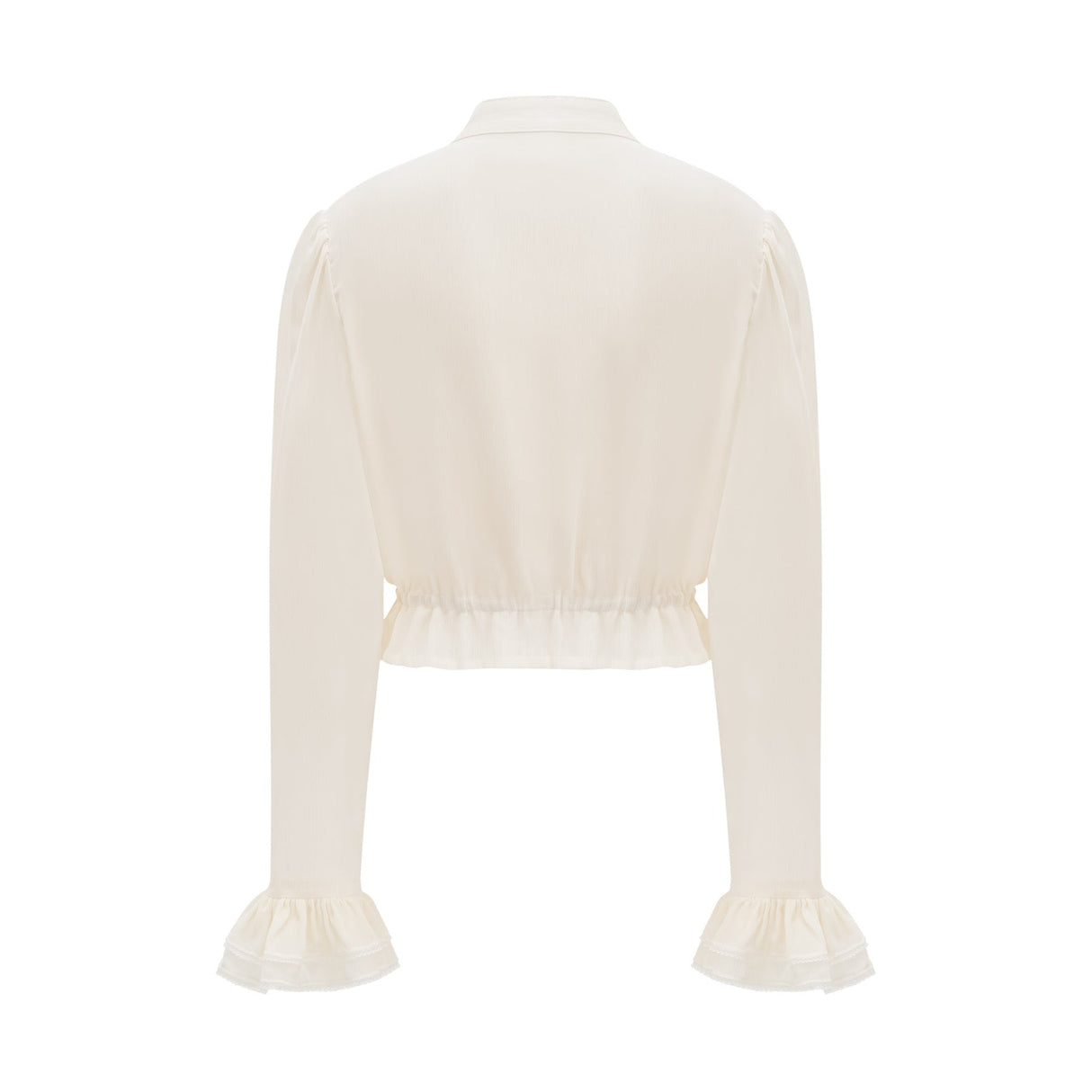 Delilah Top - Long Sleeves - Mock Neck - Ruffled Trim
