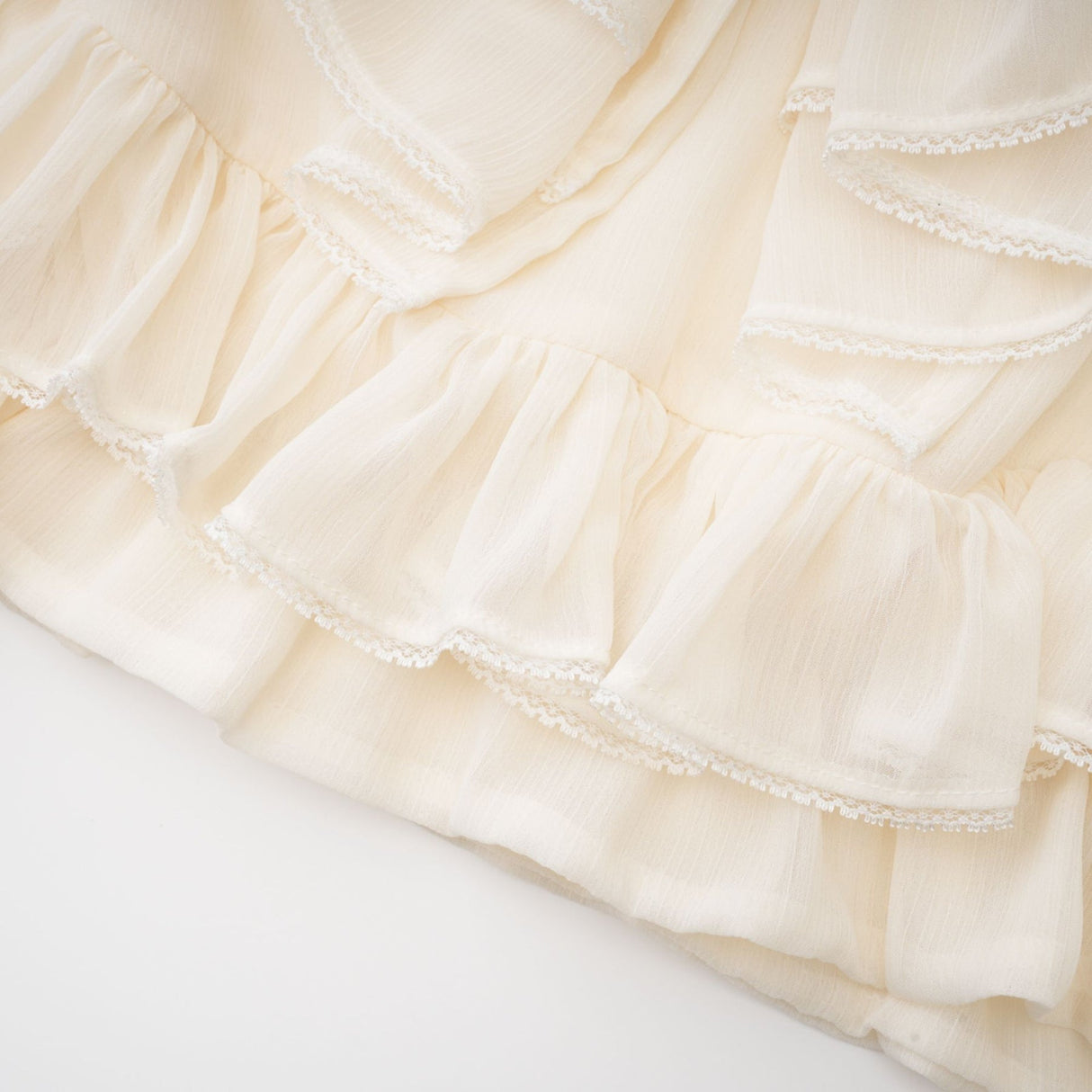 Delilah Top - Long Sleeves - Mock Neck - Ruffled Trim