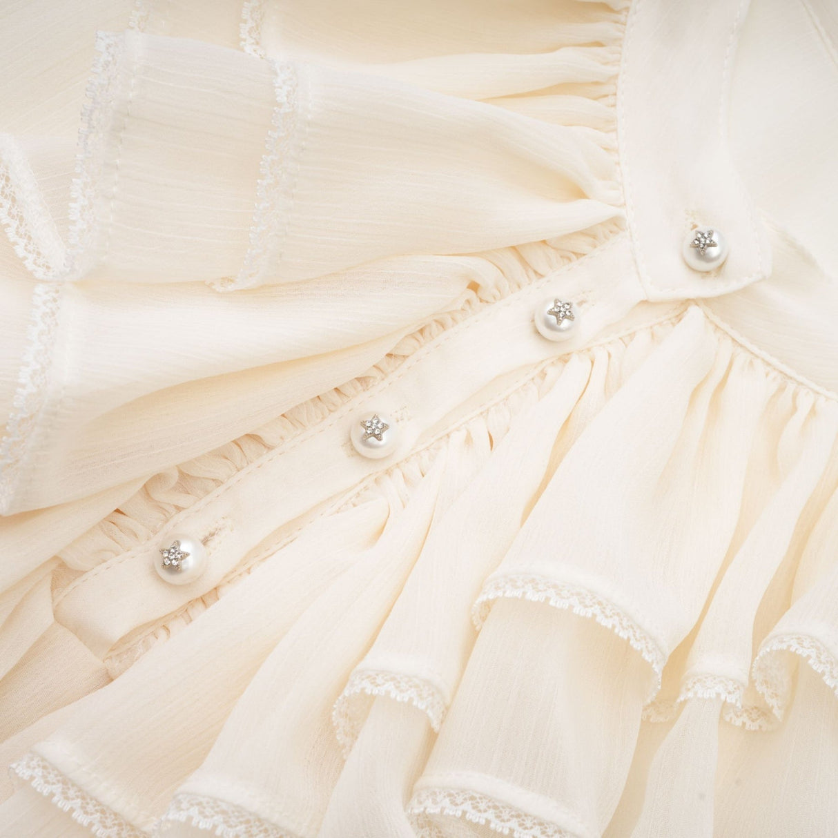 Delilah Top - Long Sleeves - Mock Neck - Ruffled Trim