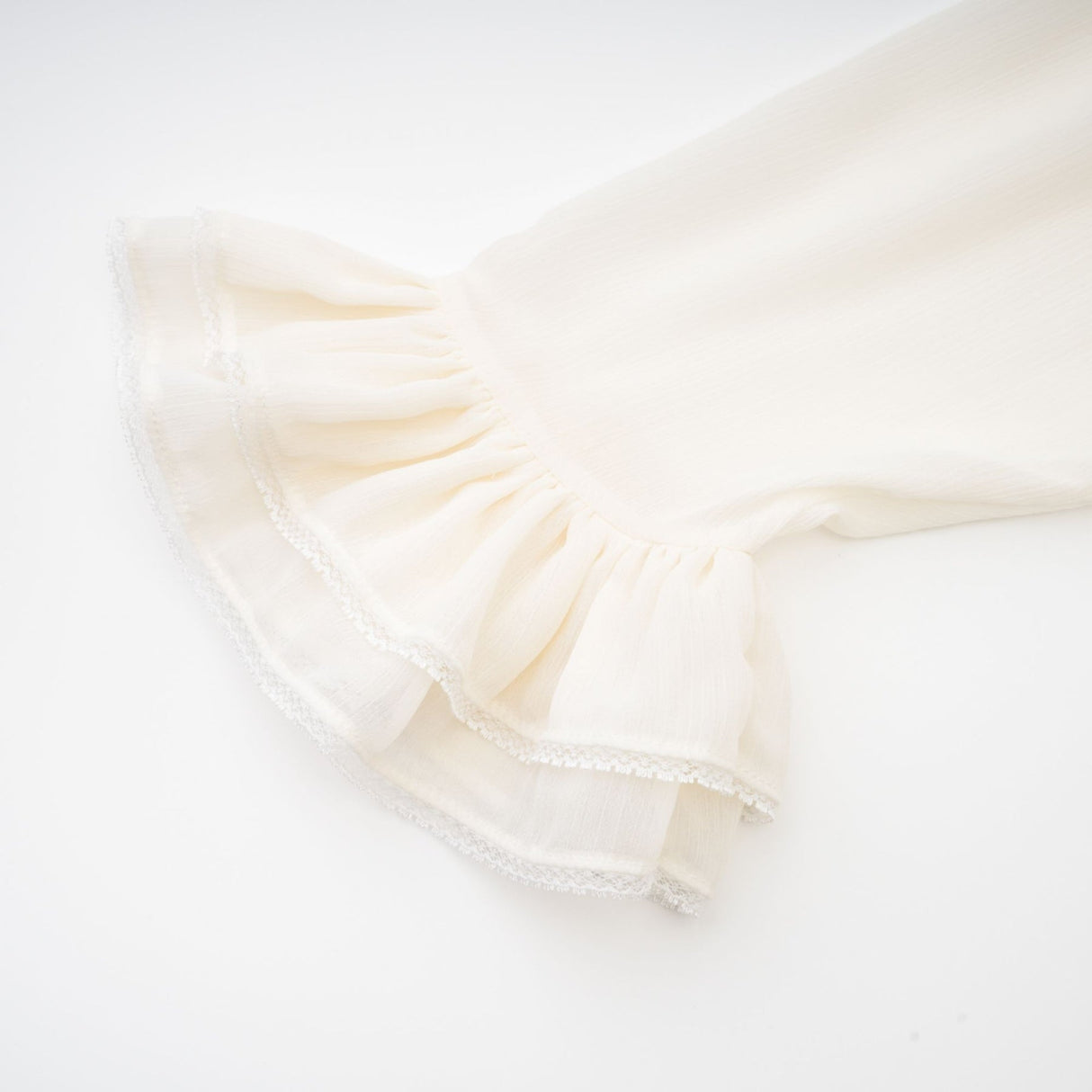 Delilah Top - Long Sleeves - Mock Neck - Ruffled Trim