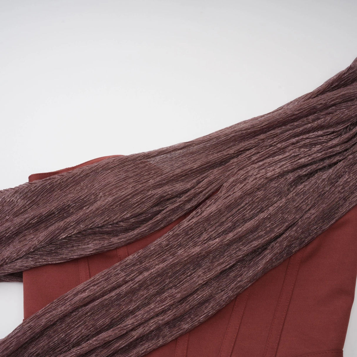 Delphine ribbondesign corset maxi dress in Brown