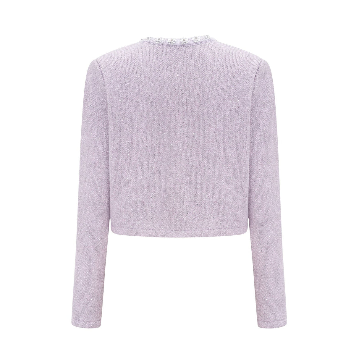 Denise Jacket & Skirt Set - Sequin Detailing - Faux - Pearl Embellishment - Front Button Fastening - Four Patch Pockets - Full Pleated